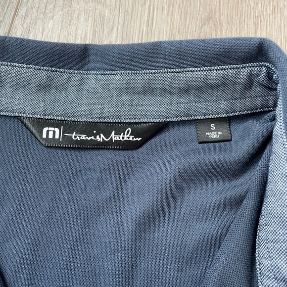EUC Travis Mathew Spooky Season Golf Polo Two Tone Navy - Blue Night - Size S - Picture 4 of 11